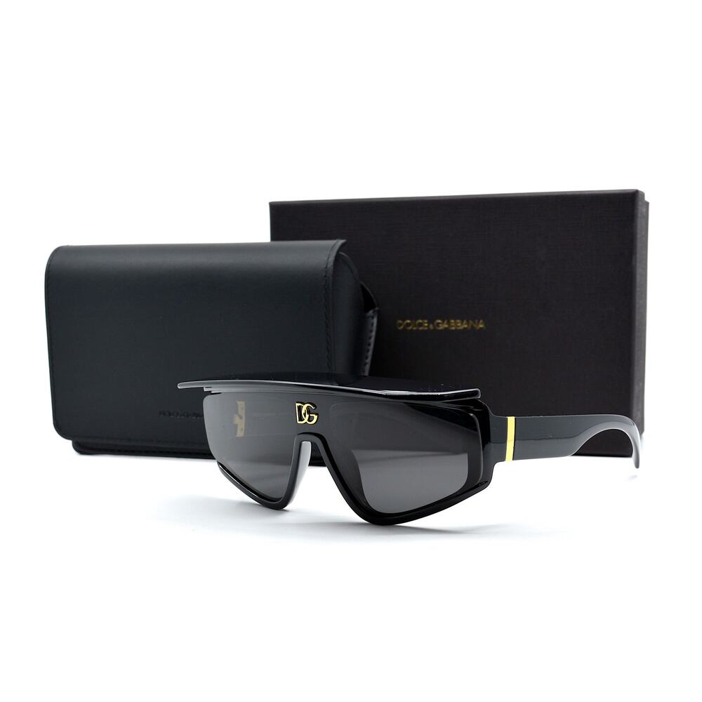 DOLCE&GABBANA DG6177 501/87 BLACK GREY UNISEX AUTHENTIC SUNGLASSES